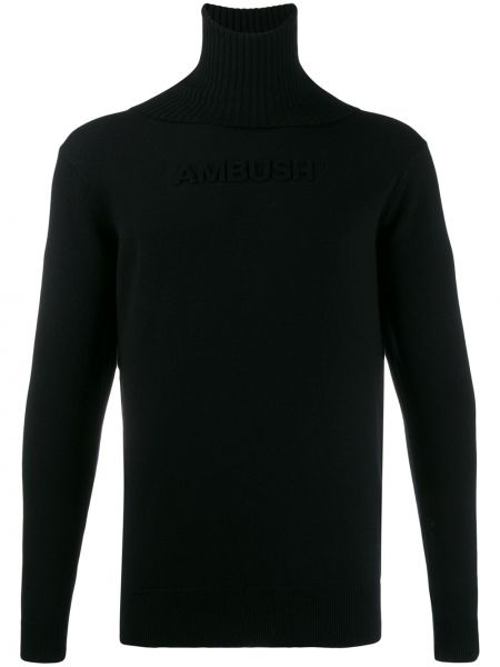Jersey cuello alto con cuello alto de tela jersey Ambush negro