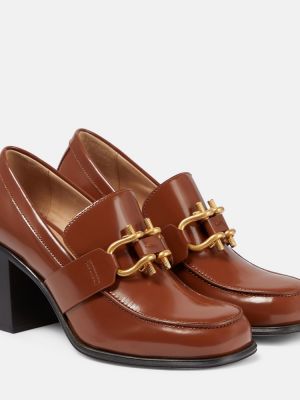 Loafers di pelle Bottega Veneta marrone