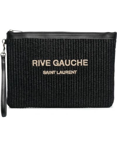 Bolso clutch Saint Laurent negro