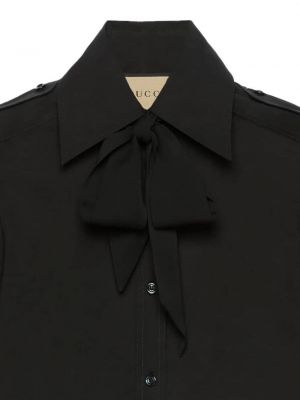 Kokvilnas krekls Gucci melns