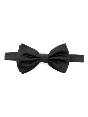 Hodvábna saténová kravata s mašľou Dolce & Gabbana čierna