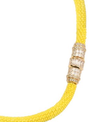 Ожерелье Bottega Veneta желтое