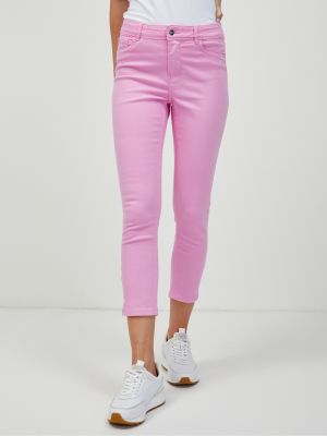 Slim fit skinny džíny Orsay růžové