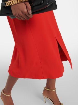 Midi šaty Victoria Beckham červená