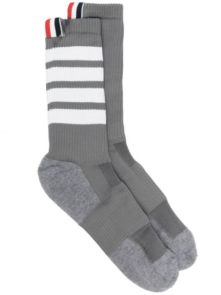 Pruhované ponožky Thom Browne šedé