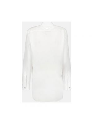 Blusa con botones manga larga Prada blanco