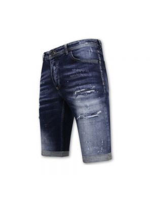 Slim fit jeans shorts Local Fanatic blau