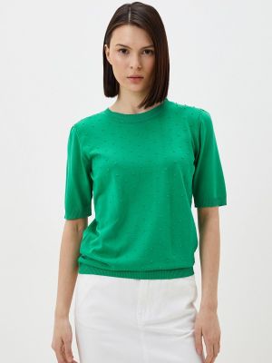 Хлопковый свитер Fresh Cotton зеленый