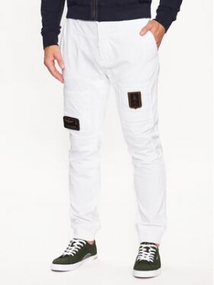 Běžecké kalhoty Aeronautica Militare bílé