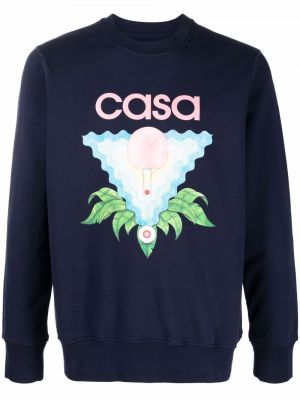 Sweatshirt mit rundhalsausschnitt mit print Casablanca blau