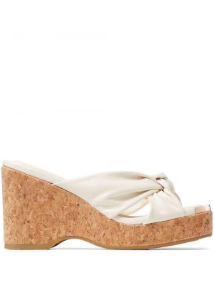 Pantolette mit keilabsatz Jimmy Choo weiß