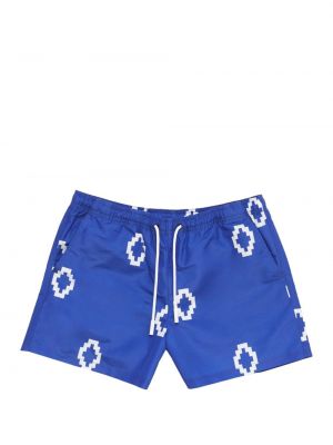 Shorts à imprimé à motif géométrique Marcelo Burlon County Of Milan bleu