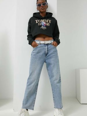 Bluza s kapuco Tommy Jeans črna