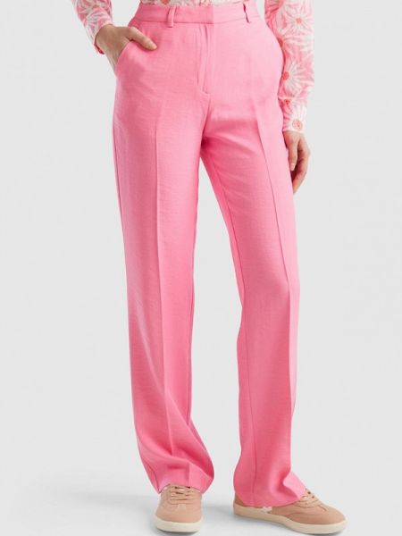 Прямые брюки United Colors Of Benetton розовые