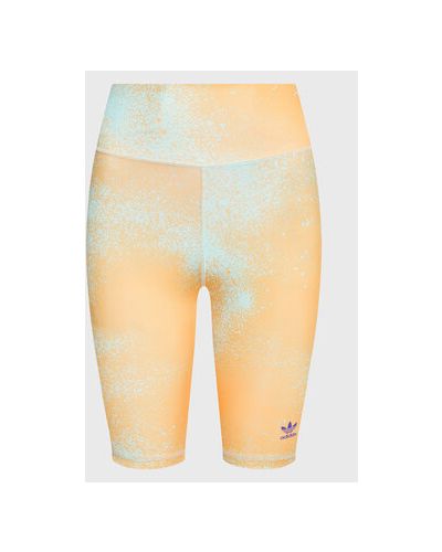Pantaloni scurți de sport slim fit Adidas portocaliu