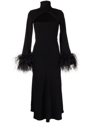 Midi šaty s perím 16arlington čierna