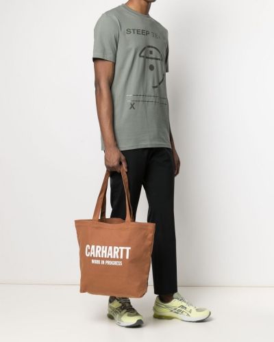 Тоут сумка с логотипом Carhartt Wip, коричневая