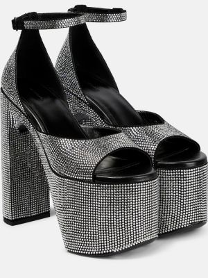 Sandali di pelle con platform Balenciaga argento