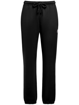 Памучни спортни панталони Moncler черно