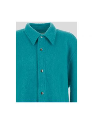 Camisa de lana mohair Jil Sander azul