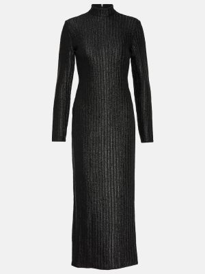 Βαμβακερή μάξι φόρεμα Tom Ford μαύρο