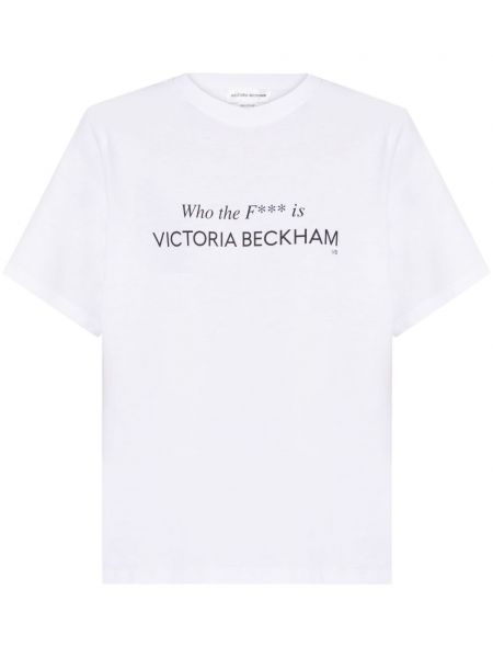 T-paita Victoria Beckham valkoinen