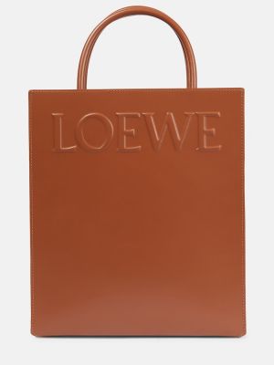 Geantă shopper din piele Loewe maro