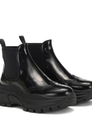 Chelsea boots en cuir Prada noir