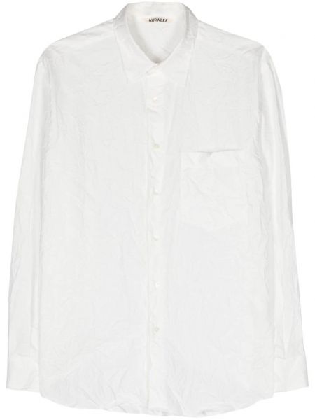 Langes hemd aus baumwoll Auralee weiß