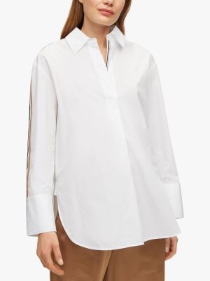 Рубашка с рукавами в полоску Bicona HUGO BOSS белый