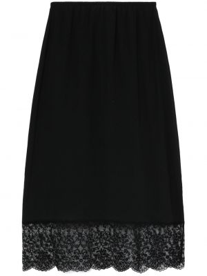 Čipkovaná midi sukňa Simone Rocha čierna