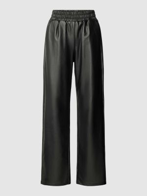 Rozkloszowane spodnie skórzane relaxed fit Qs By S.oliver czarne