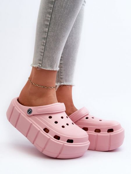 Papuče s platformom Kesi ružičasta