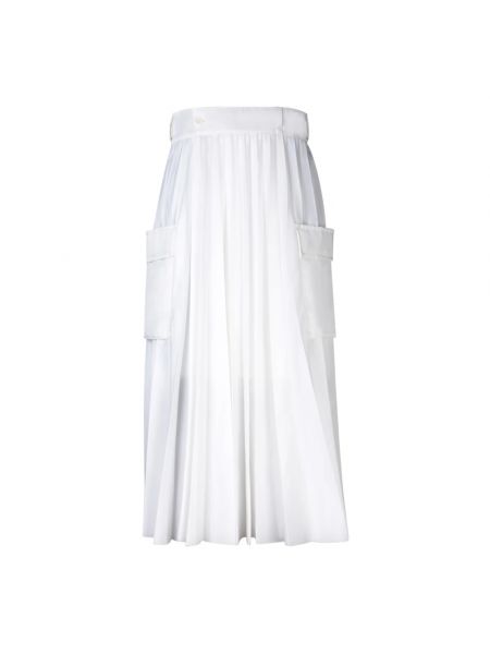 Spódnica midi Sacai biała