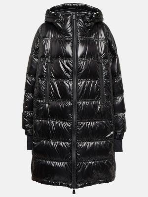 Пухено палто Moncler Grenoble черно