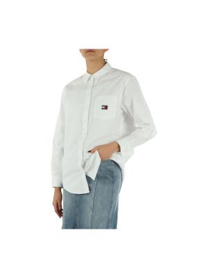 Koszula jeansowa Tommy Jeans biała