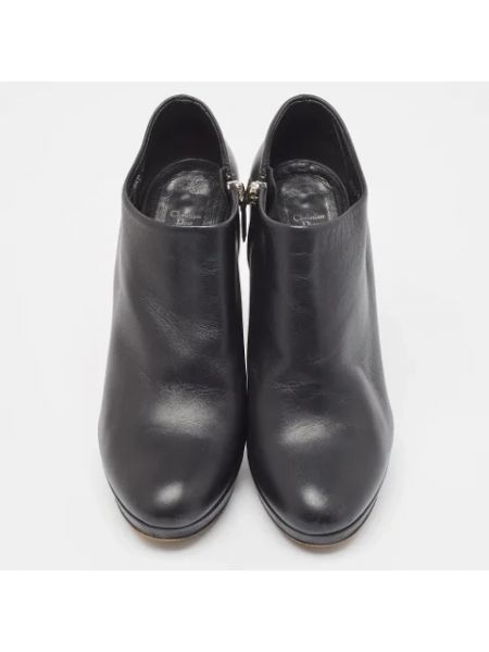 Botas de agua de cuero Dior Vintage negro