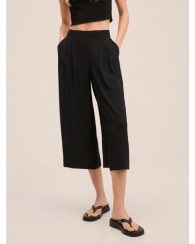 Mango Culotte nadrág Life 27008633 Fekete Relaxed Fit