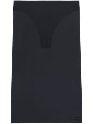 Průsvitné midi sukně Courrèges černé