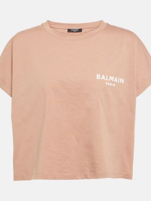 Bavlnené tričko Balmain ružová
