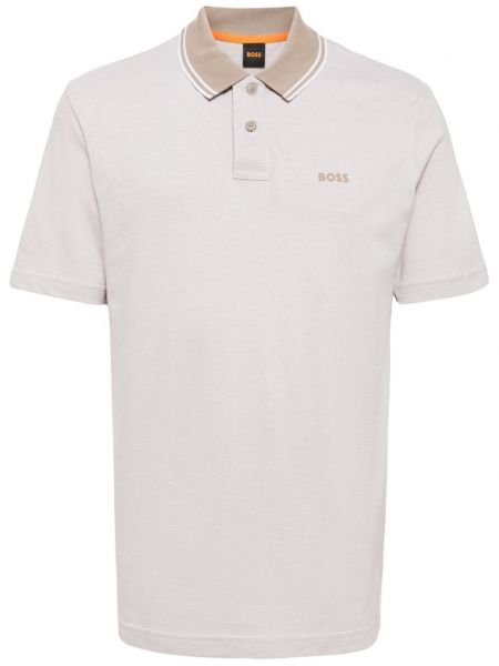 Poloshirt aus baumwoll mit print Boss braun