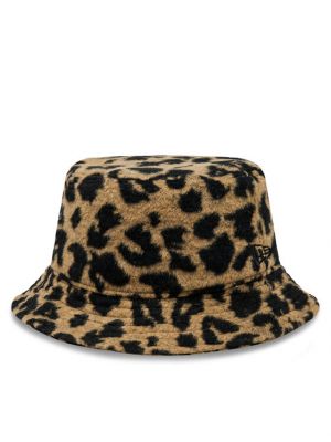 Pălărie cu model leopard New Era maro