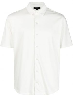 Памучна риза с копчета Vince бяло