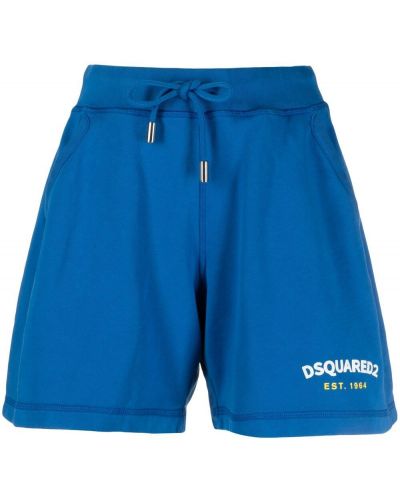 Pantalones cortos con estampado Dsquared2 azul