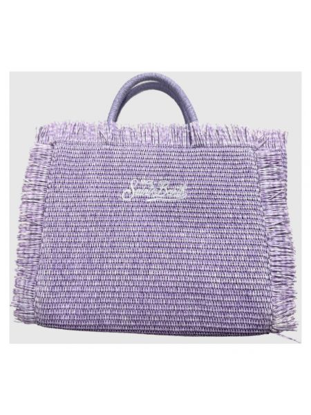 Bolso shopper con cremallera Saint Barth violeta