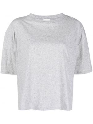 Памучна тениска Allude сиво