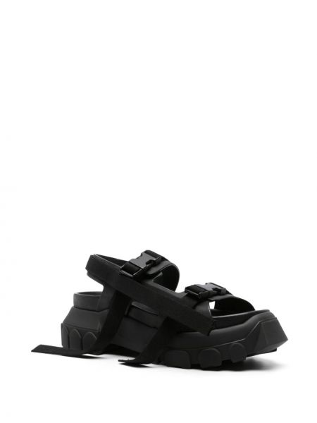 Chunky kožené sandály Rick Owens černé