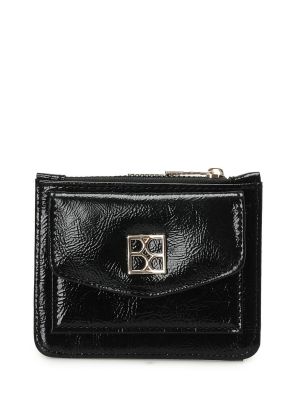 Lakovaná kožená peněženka Butigo černá