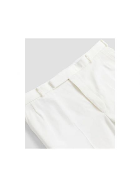 Proste spodnie Thom Browne białe