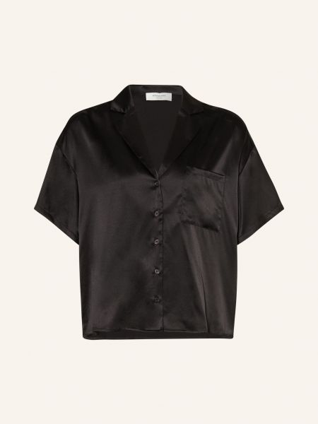 Czarna jedwabna bluzka Rosemunde